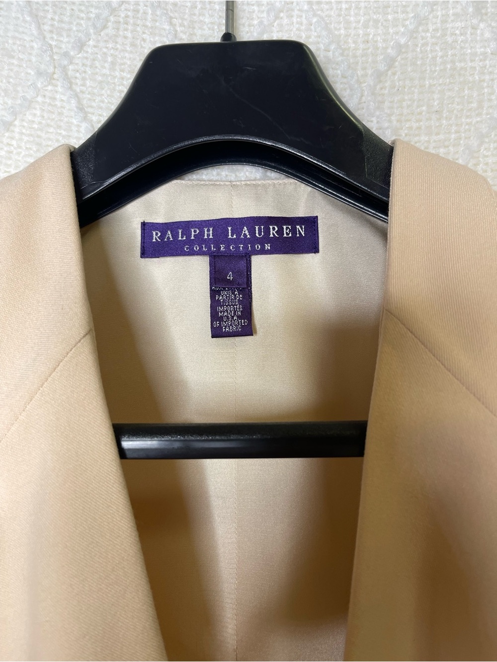 Ralph Lauren Purple Label Cream Silk Blend Jaiden Vest Top w/ Back Lapel – US 4 - Picture 2 of 13